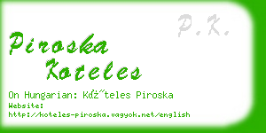 piroska koteles business card